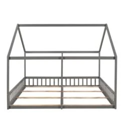 Merax Twin Size House Platform Beds, Two Shared Beds - Grey -Furniture Kids Store 0567ec71 0174 475f b514 d464fa7c4f0f