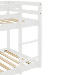 Twin Over Twin, Floor Bunk Bed - White. -Furniture Kids Store 05a4aabd ee42 4b7b a816 65cf72479ab5