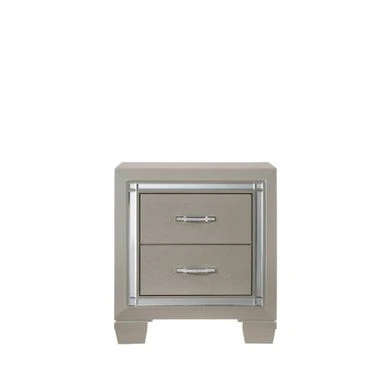 Silver Orchid Odette Glamour Youth Twin Platform W/ Trundle 3-piece Bedroom Set - Champagne - Twin 9 Silver Orchid Odette Glamour Youth Twin Platform W/ Trundle 3-piece Bedroom Set - Champagne - Twin - Image 7