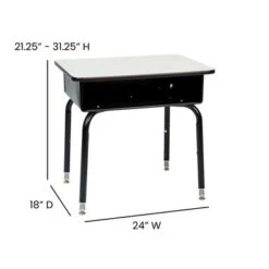 5 Pack Student Desks With Open Front Metal Book Boxes - School Desk - 24"W X 18"D X 22.25" - 31.25"H - Gray 34 5 Pack Student Desks With Open Front Metal Book Boxes - School Desk - 24"W X 18"D X 22.25" - 31.25"H - Gray -Furniture Kids Store 0831a970 3226 4414 b101 56dd902bb285