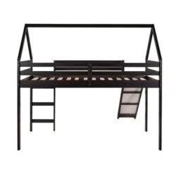 Modern Design Twin Size Loft Bed With Slide, House Bed - Grey -Furniture Kids Store 0fc6ccf1 b6b7 4773 97bd dc50936ebf04