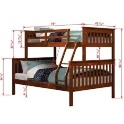 Twin Over Full Mission Bunk Bed With Drawers Or Twin Trundle - With Storage Drawers - Full -Furniture Kids Store 12fd62e4 0b1e 4113 a103 250d369861f0