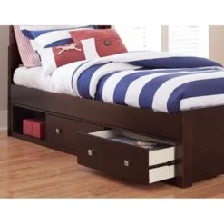 Hillsdale Pulse Twin Over Twin Bunk With Storage, Chocolate - Chocolate - Twin -Furniture Kids Store 16b17136 077a 4418 8369 aa894e9c7a02
