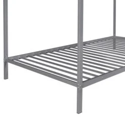 House Bed Frame Twin Size , Metal Platform Bed Floor Bed For Kids - Silver - Twin -Furniture Kids Store 1cfdcb97 2032 4bfa b346 4987abf28485