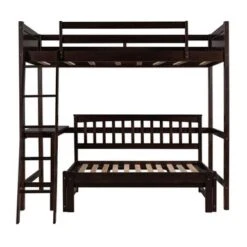 Merax Twin Low Loft Bed With Storage Steps And Desk, Drawers - Espresso 24 Merax Twin Low Loft Bed With Storage Steps And Desk, Drawers - Espresso -Furniture Kids Store 1d383fcb 3cc5 4132 8de4 42fda660116d