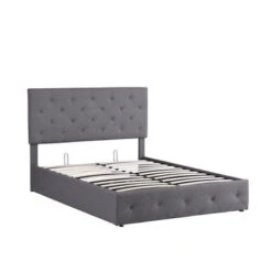 Nestfair Full Size Upholstered Platform Bed With A Hydraulic Storage System - Grey -Furniture Kids Store 1d500fa6 6797 49ff bca2 0d87649d7726