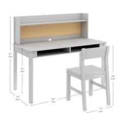 Martha Stewart Kid's Desk With Hutch And Chair - Grey -Furniture Kids Store 1e4ffc0c 15b3 401a adbf 9fef46bac8d8