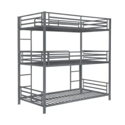 Coaster Furniture Maynard Gunmetal Metal Triple Twin Bunk Bed - Gunmetal - Twin -Furniture Kids Store 1e5c503e 68d3 493d 90b3 5e8654ecba34