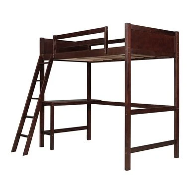 Merax Twin Low Loft Bed With Storage Steps And Desk, Drawers - Espresso 7 Merax Twin Low Loft Bed With Storage Steps And Desk, Drawers - Espresso - Image 5