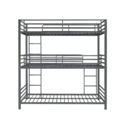 Coaster Furniture Maynard Gunmetal Metal Triple Twin Bunk Bed - Gunmetal - Twin -Furniture Kids Store 205f4580 c69b 4190 8c16 77bf95bc9a9f