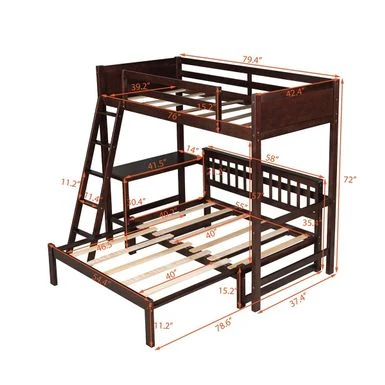 Merax Twin Low Loft Bed With Storage Steps And Desk, Drawers - Espresso 13 Merax Twin Low Loft Bed With Storage Steps And Desk, Drawers - Espresso - Image 11