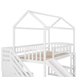Nestfair Twin Size Loft Bed With Stairs And Two Drawers - White 31 Nestfair Twin Size Loft Bed With Stairs And Two Drawers - White -Furniture Kids Store 22650cfe fbfa 4d46 9779 d93eaef267bb