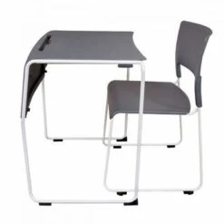Luxor Lightweight Stackable Student Desk And Chair - Grey -Furniture Kids Store 2319b83d 3670 4d00 9254 27591386de4a