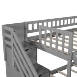 Stairway Twin Over Twin Bunk Bed With Two Drawers And Slide - Grey -Furniture Kids Store 292b24fb 2b28 4d37 b09d bc8eec96cd41