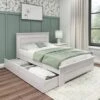 Max And Lily Farmhouse Full Bed W/ Panel Headboard And Storage Drawers - White Wash -Furniture Kids Store 2beb39af efc7 49f4 a0e7 c600da30ff77