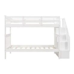 Stairway Twin-Over-Twin Bunk Bed With Storage And Guard Rail - Espresso -Furniture Kids Store 2ccc37fc 620d 4faf a34b 41bc62c06c1a