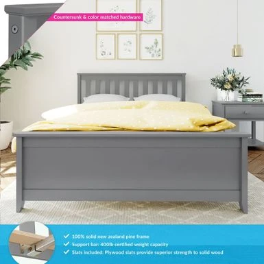 Max And Lily Full Size Platform Bed - White 13 Max And Lily Full Size Platform Bed - White - Image 11