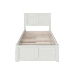 Madison Twin Platform Bed With Footboard And 2 Drawers In White - White - Twin -Furniture Kids Store 347b27d9 6a2b 4bb3 915c 1e2a323e4cc7