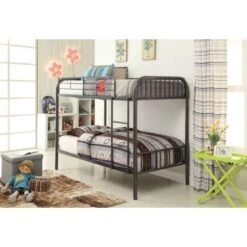 Acme Bristol Gunmetal 79-inch X 42-inch X 61-inch Twin Over Twin Bunk Bed - Grey - Twin