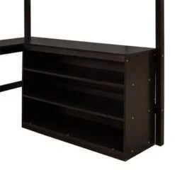 Merax Full Size Loft Bed With Shelves And Desk - Espresso -Furniture Kids Store 42022357 7ade 44a7 9bdc ba15ce5f73bd