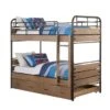 ACME Adams Twin/Twin Bunk Bed & Trundle, Antique Oak -Furniture Kids Store 42fa0514 0083 48c8 8dac b284df23c0d6