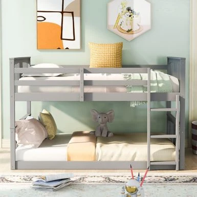 Nestfair Full Over Full Bunk Bed With Ladder - White 4 Nestfair Full Over Full Bunk Bed With Ladder - White - Image 2