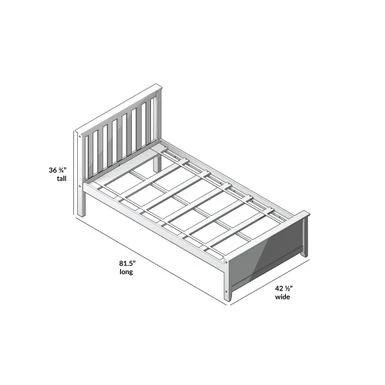 Max And Lily Twin Size Platform Bed - White 10 Max And Lily Twin Size Platform Bed - White - Image 8