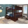 Cappuccino Full Over Full Mission Bunk Bed With Drawers Or Trundle - With Drawers - Full -Furniture Kids Store 47d304f1 6704 4f84 b6bd 5ccc4b377a66