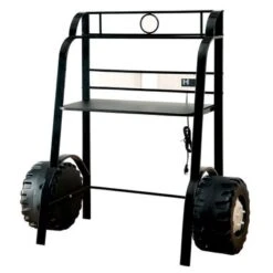 Siln Contemporary Black Metal 2-piece Racing Writing Desk Set With USB Ports By Furniture Of America - Black -Furniture Kids Store 49e67c8e 5e88 4fac 83b7 c04679212cfa