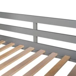 Twin Over Twin Bunk Bed With Roof, Window, Guardrail, Ladder - Grey -Furniture Kids Store 4e95aaa0 28ad 4b4e 844a 45af36783876