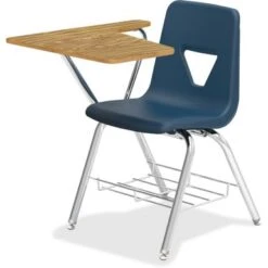 Lorell Tablet Arm Study Top Student Combo Desks - Blue