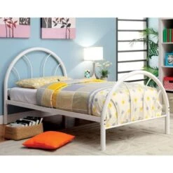 Hind Contemporary Full Metal Double Arch Platform Kid Bed By Furniture Of America - Silver -Furniture Kids Store 51c08631 0647 4e78 a763 a0103e09492f