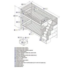 Columbia Staircase Bunk Bed Twin Over Twin In White - White - Twin -Furniture Kids Store 537979c9 9fa3 4cae a01b 5bb0363c4707
