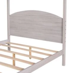 Nestfair Full Size Canopy Platform Bed With Headboard And Support Legs - Grey -Furniture Kids Store 5bbc4752 e520 4de6 801f ff038c1bddb1