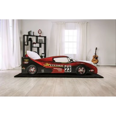 Buckner Mordern Race Car Design Youth Platform Bed By Furniture Of America - Red 3 Buckner Mordern Race Car Design Youth Platform Bed By Furniture Of America - Red
