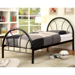 Hind Contemporary Full Metal Double Arch Platform Kid Bed By Furniture Of America - Silver -Furniture Kids Store 60294029 dadc 4a6f aef5 0cdcc0326c19
