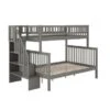 Woodland Staircase Bunk Bed In Grey - Twin Over Full -Furniture Kids Store 638eddeb f79a 4e54 b5e2 9f17bd233fb0