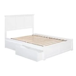 Madison Full Platform Bed With Footboard And 2 Drawers In White - White - Full 13 Madison Full Platform Bed With Footboard And 2 Drawers In White - White - Full -Furniture Kids Store 645c50b2 86f5 4398 b5a8 b821020f414b