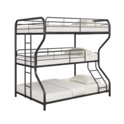 Coaster Furniture Garner Gunmetal Triple Bunk Bed With Ladder - Full/Twin/Full -Furniture Kids Store 650d7158 6913 4723 84b9 c2acc18ca576