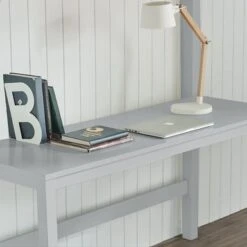 Hillsdale Kids And Teen Caspian Full Loft Bed W/ Chair & Hanging Nightstand - Grey - Full -Furniture Kids Store 66f506b4 dc7e 4b7b a0e4 bd46ffbb9c75