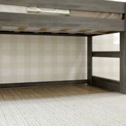 Max And Lily Farmhouse Twin-Size Low Loft Bed - Barnwood Brown -Furniture Kids Store 69c40fe8 4076 48db b3d5 2a1c4e6fd850