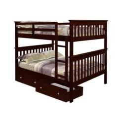 Cappuccino Full Over Full Mission Bunk Bed With Drawers Or Trundle - With Drawers - Full -Furniture Kids Store 6b168f0d 98e4 410b 893d db20b30db21d