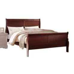 Acme Furniture Louis Philippe Cherry 4-Piece Sleigh Bedroom Set - Twin -Furniture Kids Store 6bf3b10b bddb 4344 bc46 2309a068a6b7