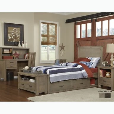 Highlands Collection Alex Driftwood Panel Twin Bed - Grey - Twin