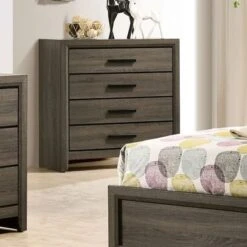 Aury Transitional Grey Upholstered Tufted 6-piece Panel Bedroom Set By Furniture Of America - Full -Furniture Kids Store 6dd50032 027b 4b30 8ff8 b540d19bb44d