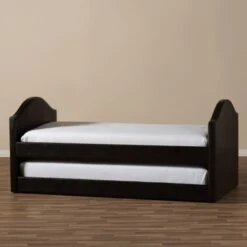 Baxton Studio Dorus Faux Leather Upholstered Daybed With Guest Trundle Bed - Twin Daybed-White -Furniture Kids Store 6f2d723c 2780 478d 9304 fdc63539cbe0