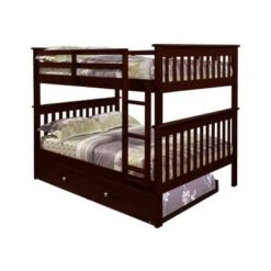 Cappuccino Full Over Full Mission Bunk Bed With Drawers Or Trundle - With Drawers - Full -Furniture Kids Store 6f4b6f98 a5b4 4a50 a7b8 47bb5369a7c1