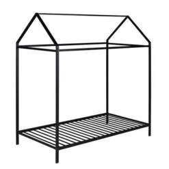 Nestfair Twin Size Metal Platform Bed House Bed - Silver -Furniture Kids Store 6f909753 f996 4d7e 9bda bee26c406465