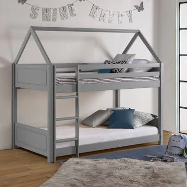 Gloria Twin Over Twin House Bunk Bed - White 4 Gloria Twin Over Twin House Bunk Bed - White - Image 2