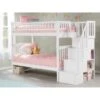 Columbia Staircase Bunk Bed Twin Over Twin In White - White - Twin -Furniture Kids Store 789c200c e794 4925 88c3 0c393a251378